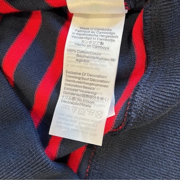 Crewcuts red and navy stripe cowl neck sweatshirt - Picture 4 of 5